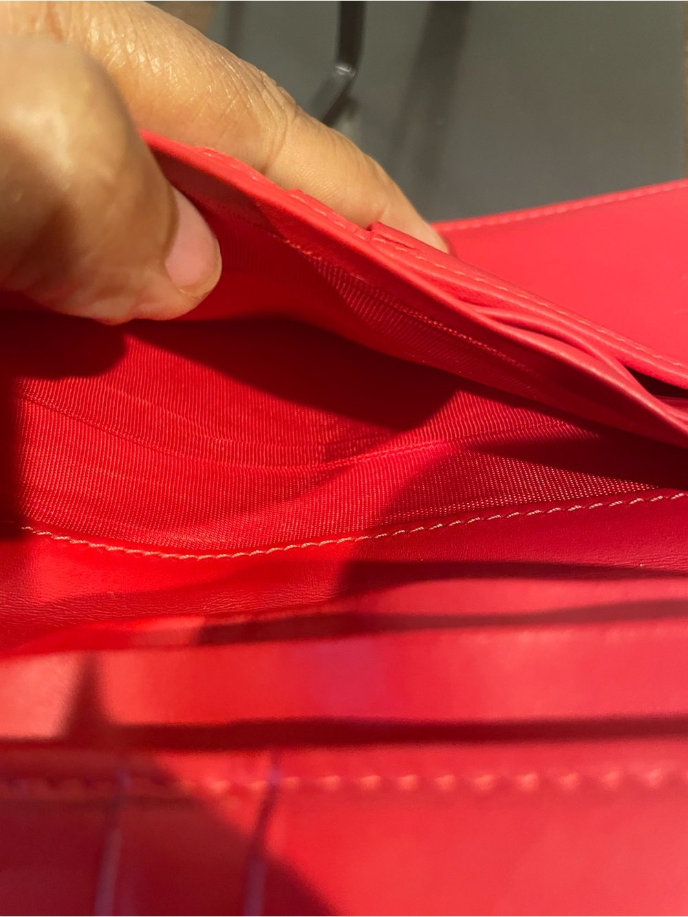 Christian Louboutin Paloma Black & Red Leather Wallet with Red Accent - Picture 5 of 11